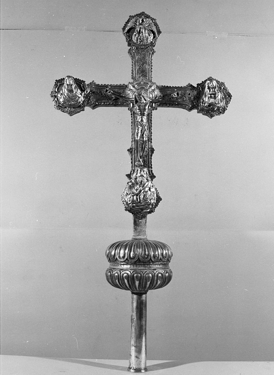 croce processionale, opera isolata - bottega lombarda (sec. XVI)