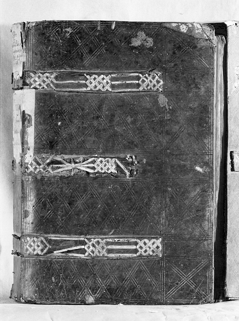 coperta di libro, opera isolata - bottega bergamasca (sec. XVII)