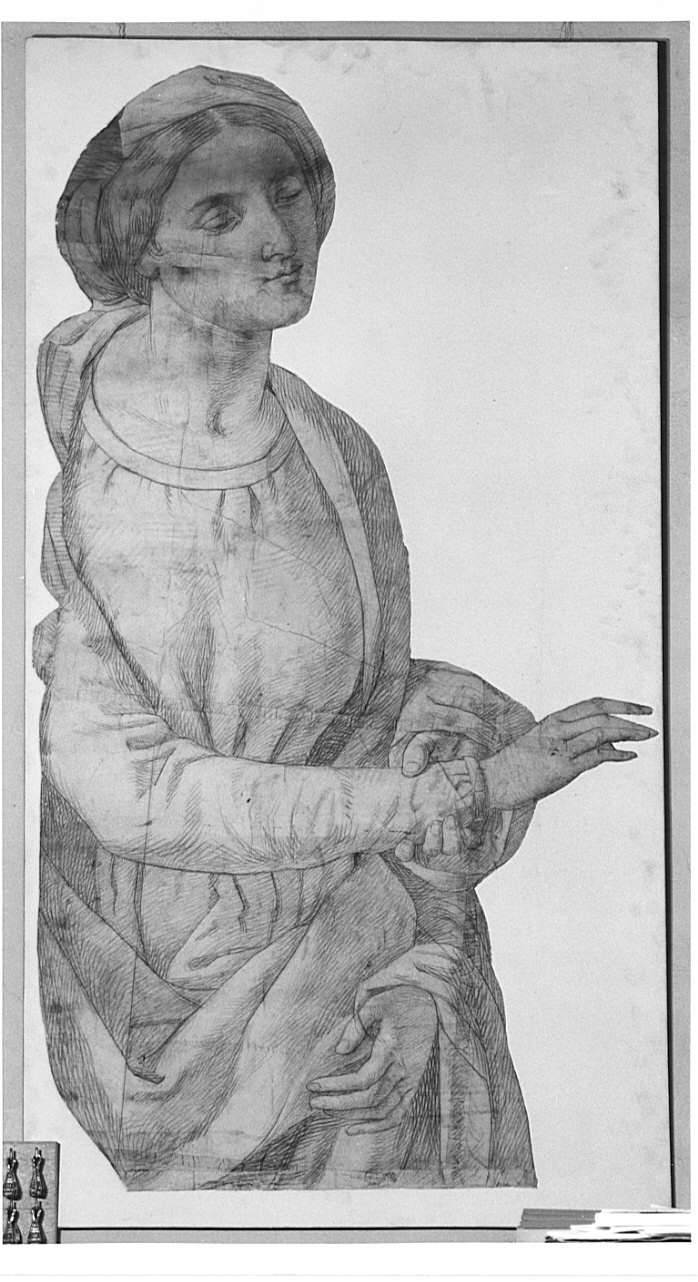 Madonna (disegno, opera isolata) di Moriggia Giovanni (attribuito) (metà sec. XIX)