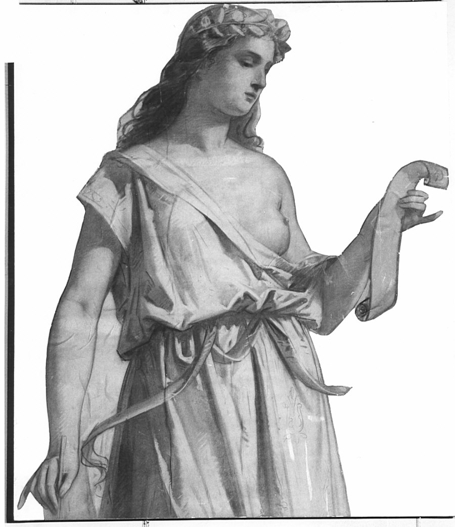 figura femminile (disegno, opera isolata) di Cavenaghi Luigi (attribuito) (fine/inizio secc. XIX/ XX)