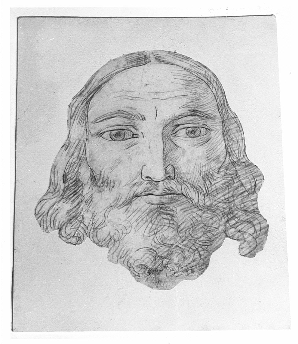 testa di giovane (disegno, opera isolata) di Moriggia Giovanni (attribuito) (metà sec. XIX)