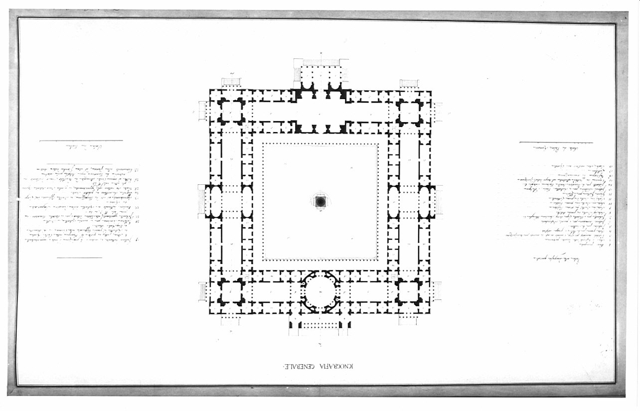 pianterreno (planimetria), architettura: progetto per galleria d'arte (disegno, opera isolata) di Antolini Filippo (sec. XIX)