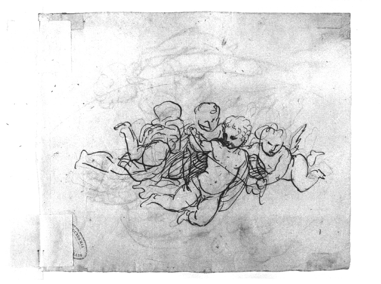 Putti//Giove e Ganimede, putti/ ratto di Ganimede (disegno, opera isolata) di Appiani Andrea (cerchia) (inizio sec. XIX)