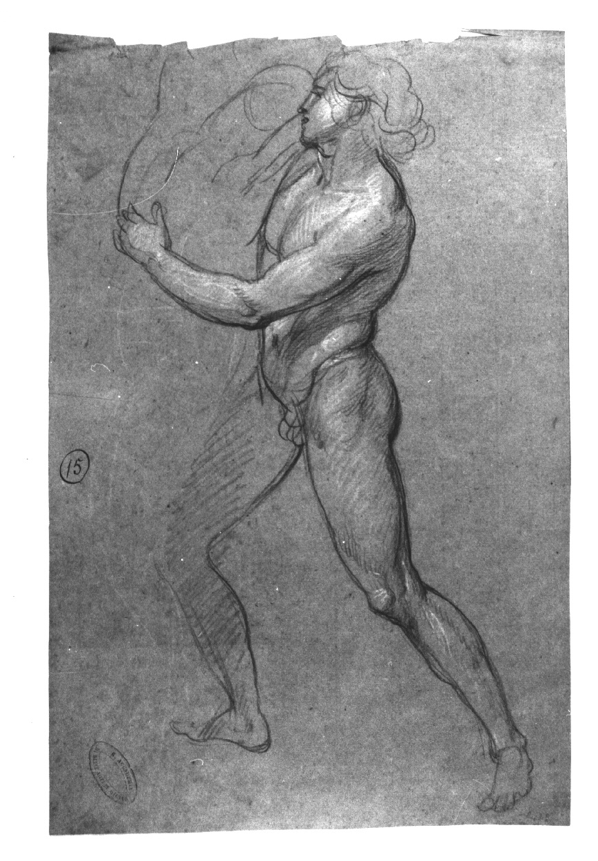 ignudo in corsa, Apollo e Dafne (disegno, opera isolata) di Appiani Andrea (secc. XVIII/ XIX)