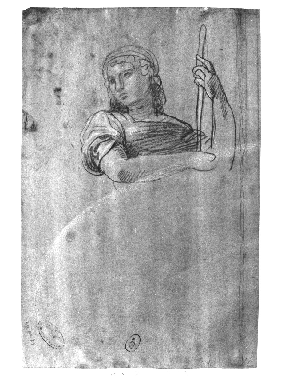 Figura simbolica, Minerva (o Pallade?) (disegno, opera isolata) di Appiani Andrea (secc. XVIII/ XIX)