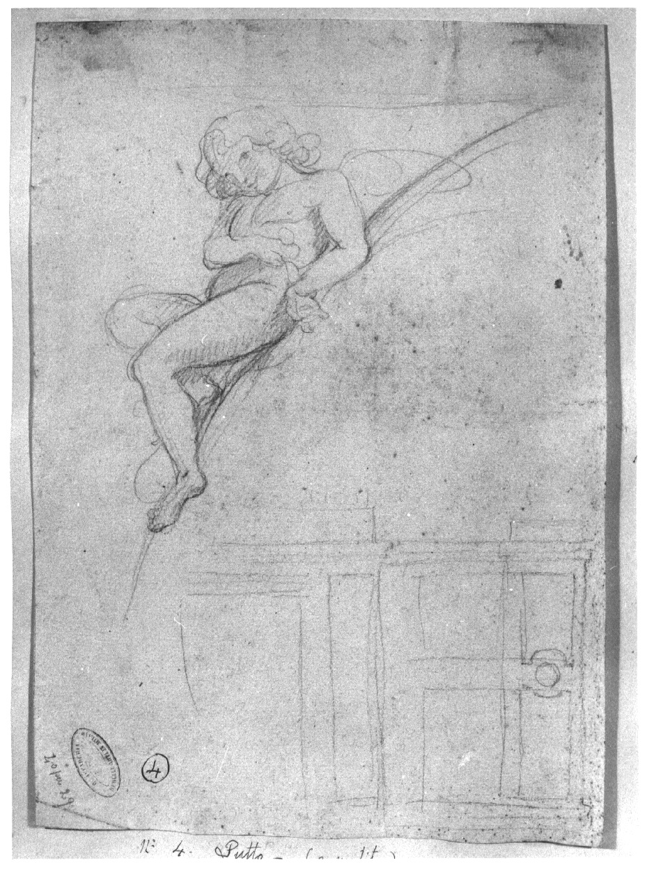 Putto, putto alato (disegno, opera isolata) di Appiani Andrea (sec. XVIII)