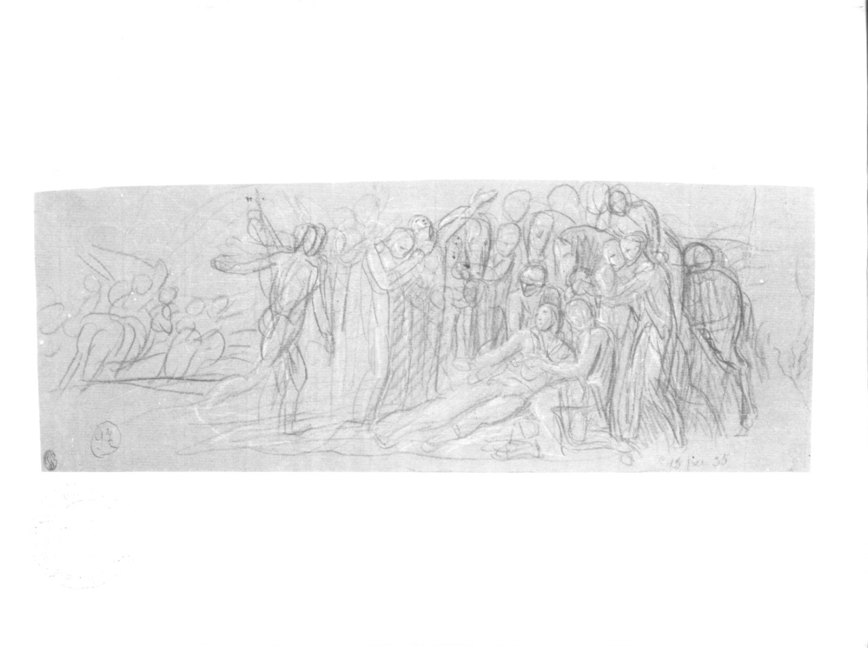 Morte di Desaix, figura maschile (disegno, opera isolata) di Appiani Andrea (sec. XIX)