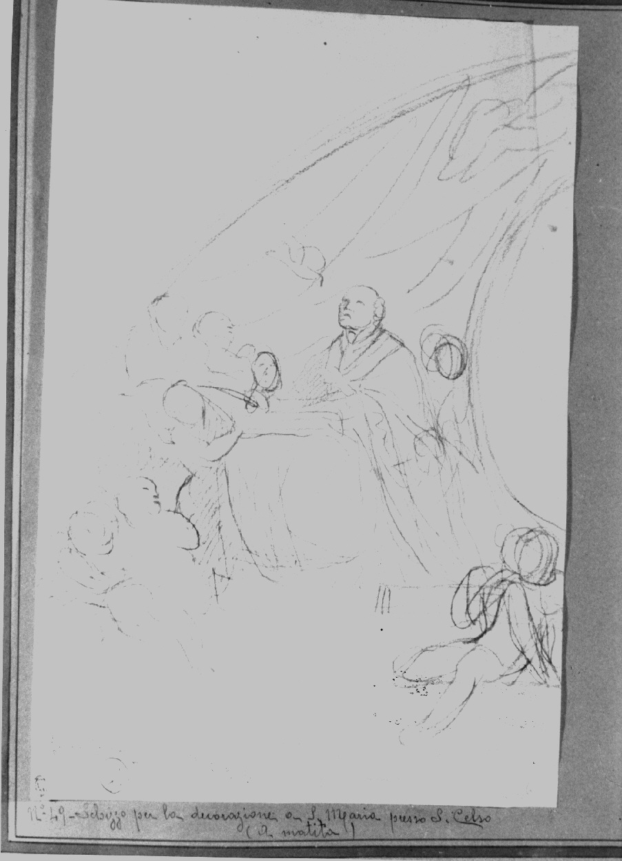 Dottore della chiesa, Dottore della Chiesa (disegno, opera isolata) di Appiani Andrea (sec. XVIII)