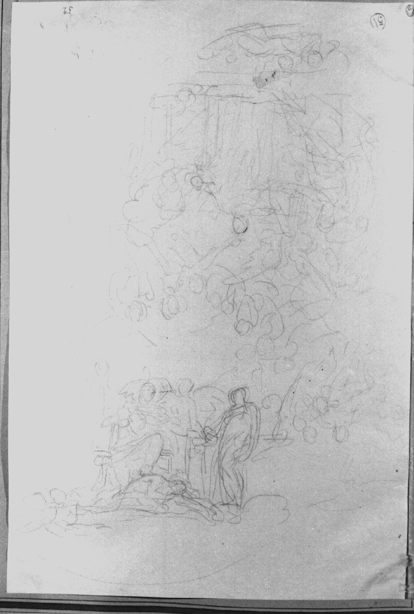 Apoteosi, figure maschili (disegno, opera isolata) di Appiani Andrea (sec. XIX)