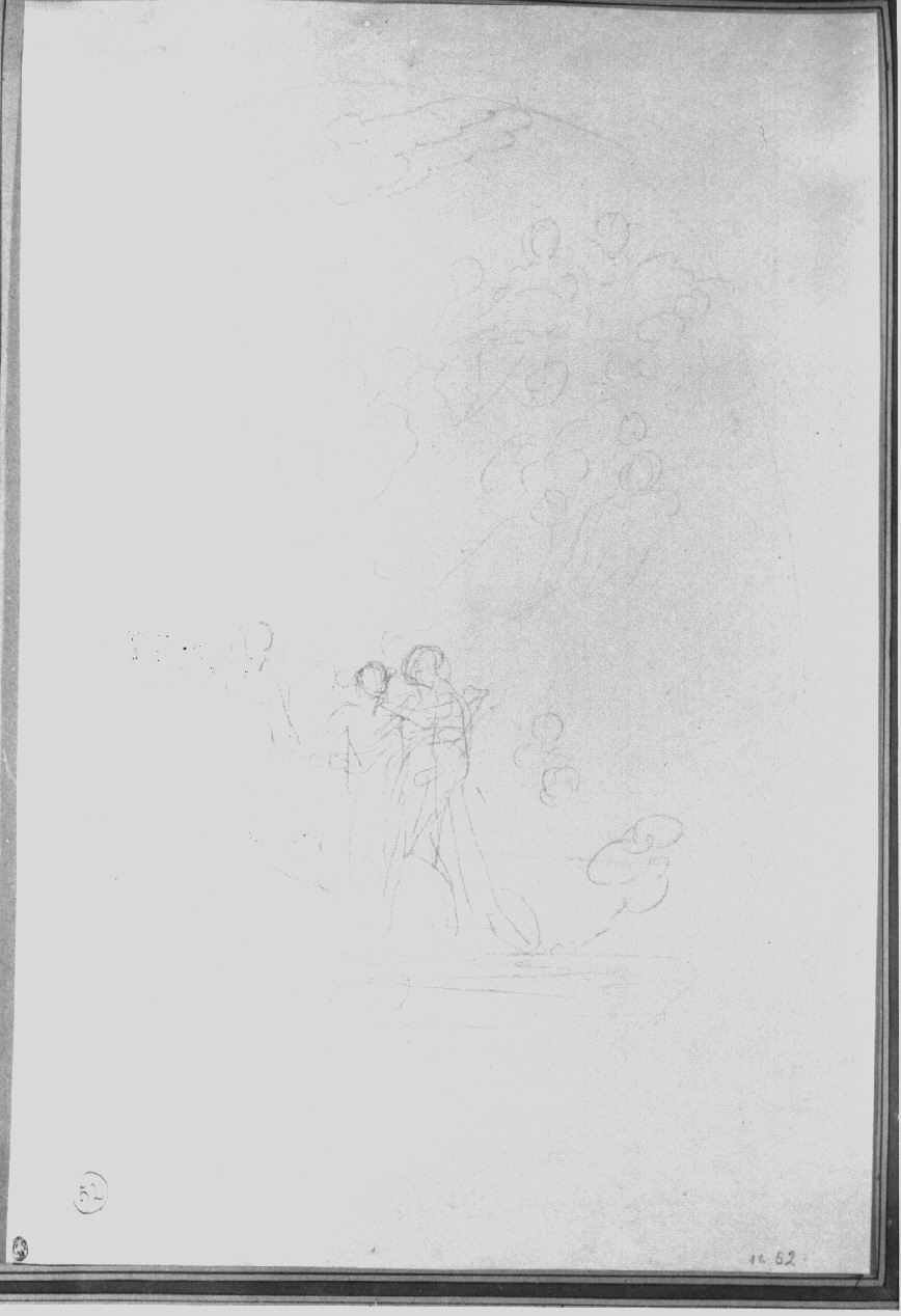 Apoteosi, figure maschili (disegno, opera isolata) di Appiani Andrea (sec. XIX)