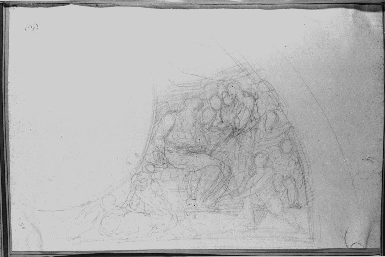 Dottore della chiesa, San Girolamo (disegno, opera isolata) di Appiani Andrea (sec. XVIII)