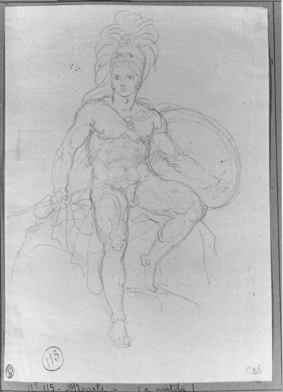 Marte, Marte (disegno, opera isolata) di Appiani Andrea (sec. XIX)