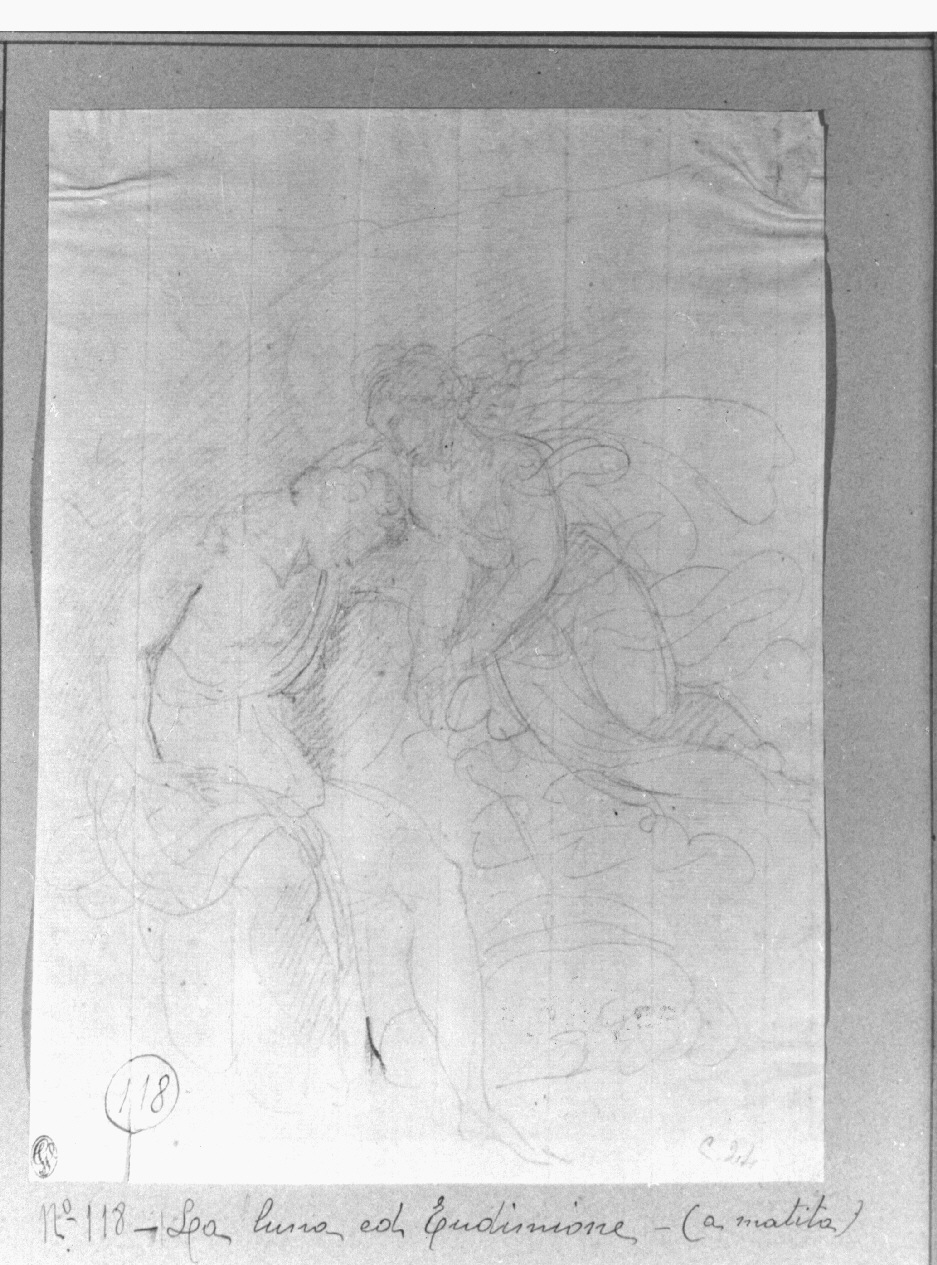 La Luna ed Endimione, Diana ed Endimione (disegno, opera isolata) di Appiani Andrea (secc. XVIII/ XIX)