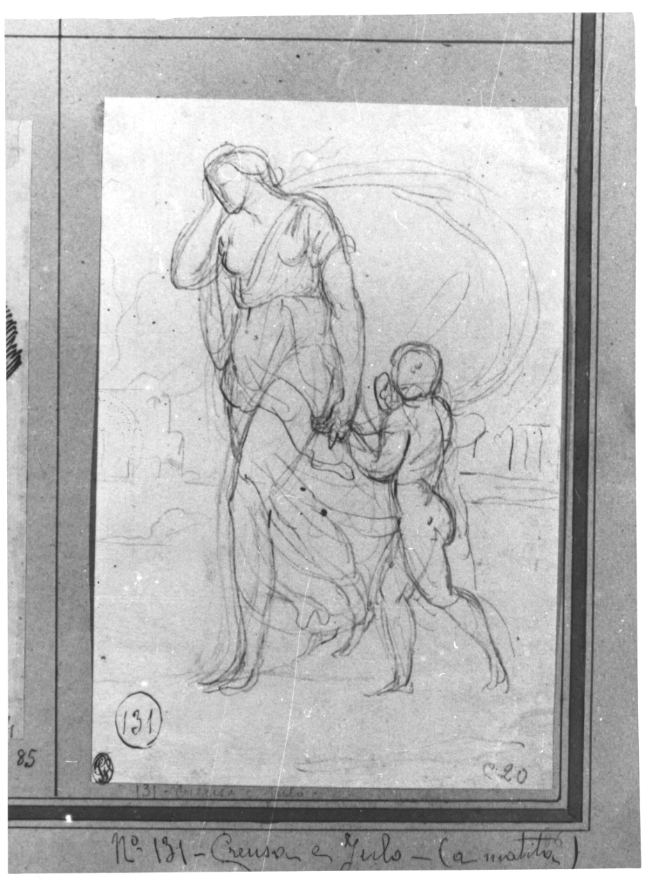 Creusa e Ascanio, Creusa e Ascanio (disegno, opera isolata) di Appiani Andrea (sec. XIX)