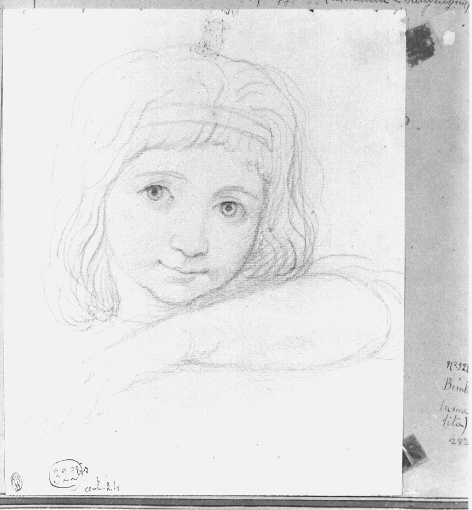 ritratto di bambina (disegno, opera isolata) di Appiani Andrea (sec. XIX)