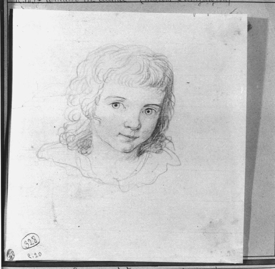 ritratto di bambina (disegno, opera isolata) di Appiani Andrea (sec. XIX)