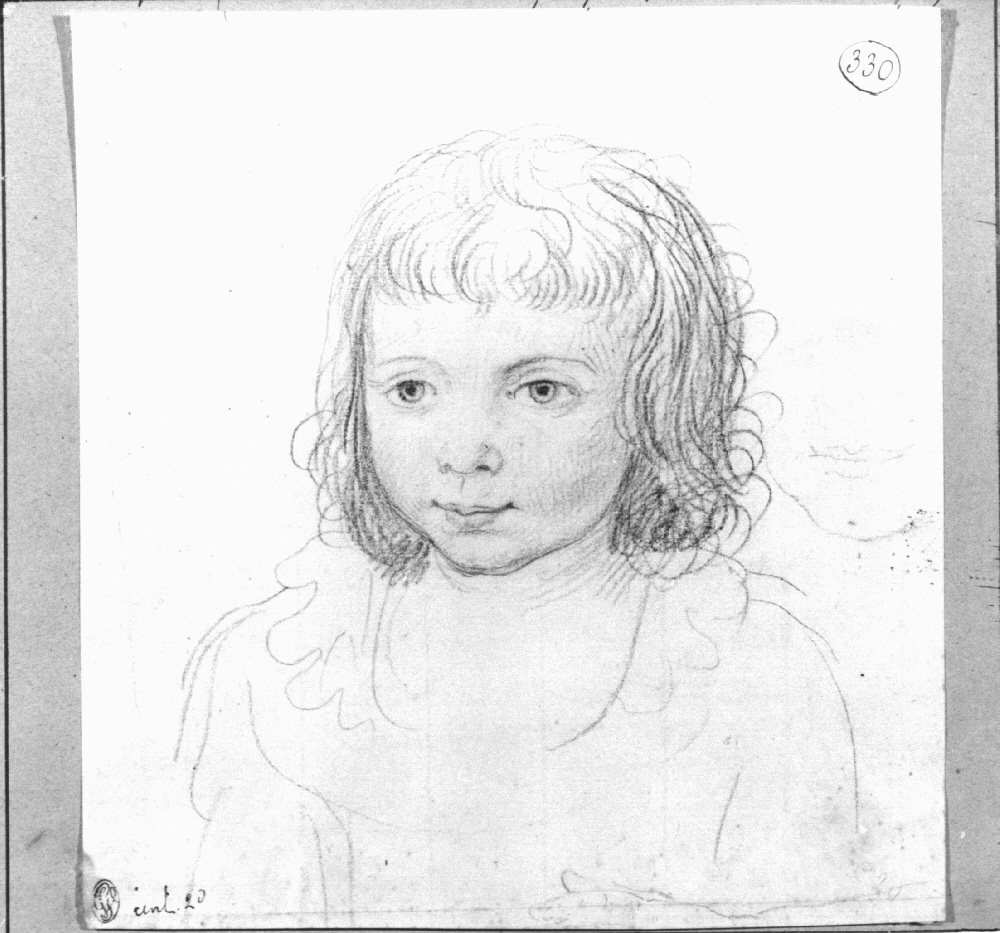 ritratto di bambina (disegno, opera isolata) di Appiani Andrea (sec. XIX)