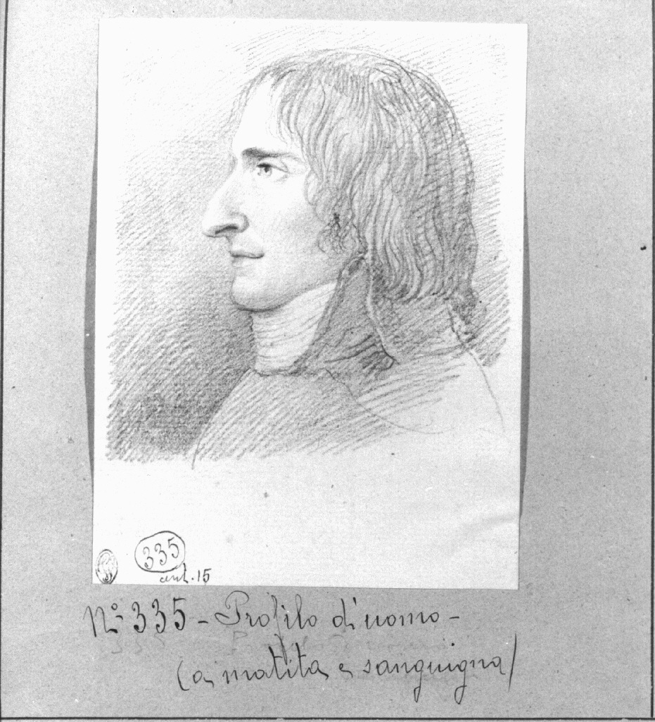 ritratto d'uomo (disegno, opera isolata) di Appiani Andrea (sec. XIX)