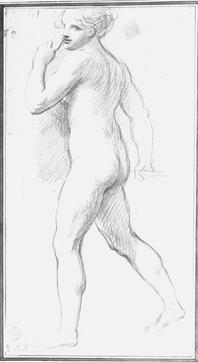 figura femminile nuda (disegno, opera isolata) di Appiani Andrea (sec. XIX)
