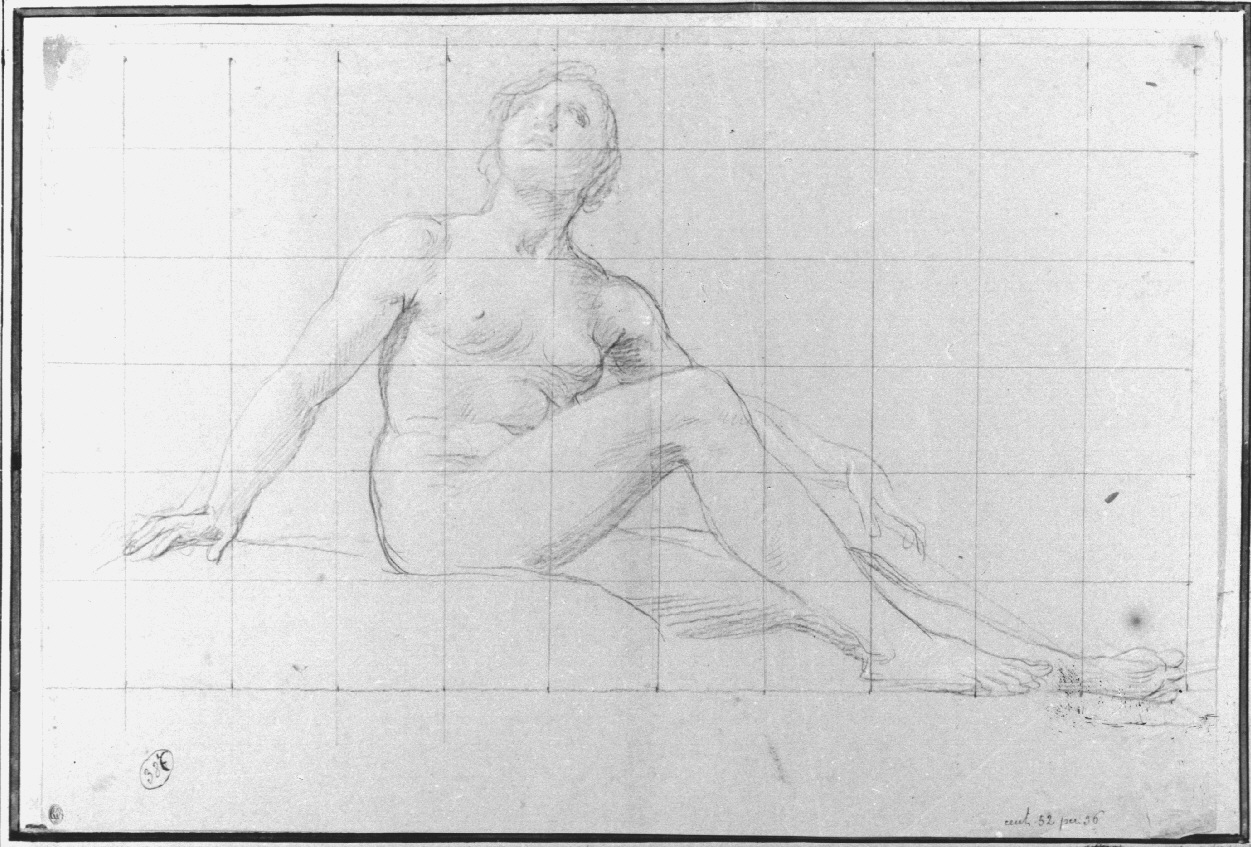 figura femminile nuda (disegno, opera isolata) di Appiani Andrea (sec. XIX)