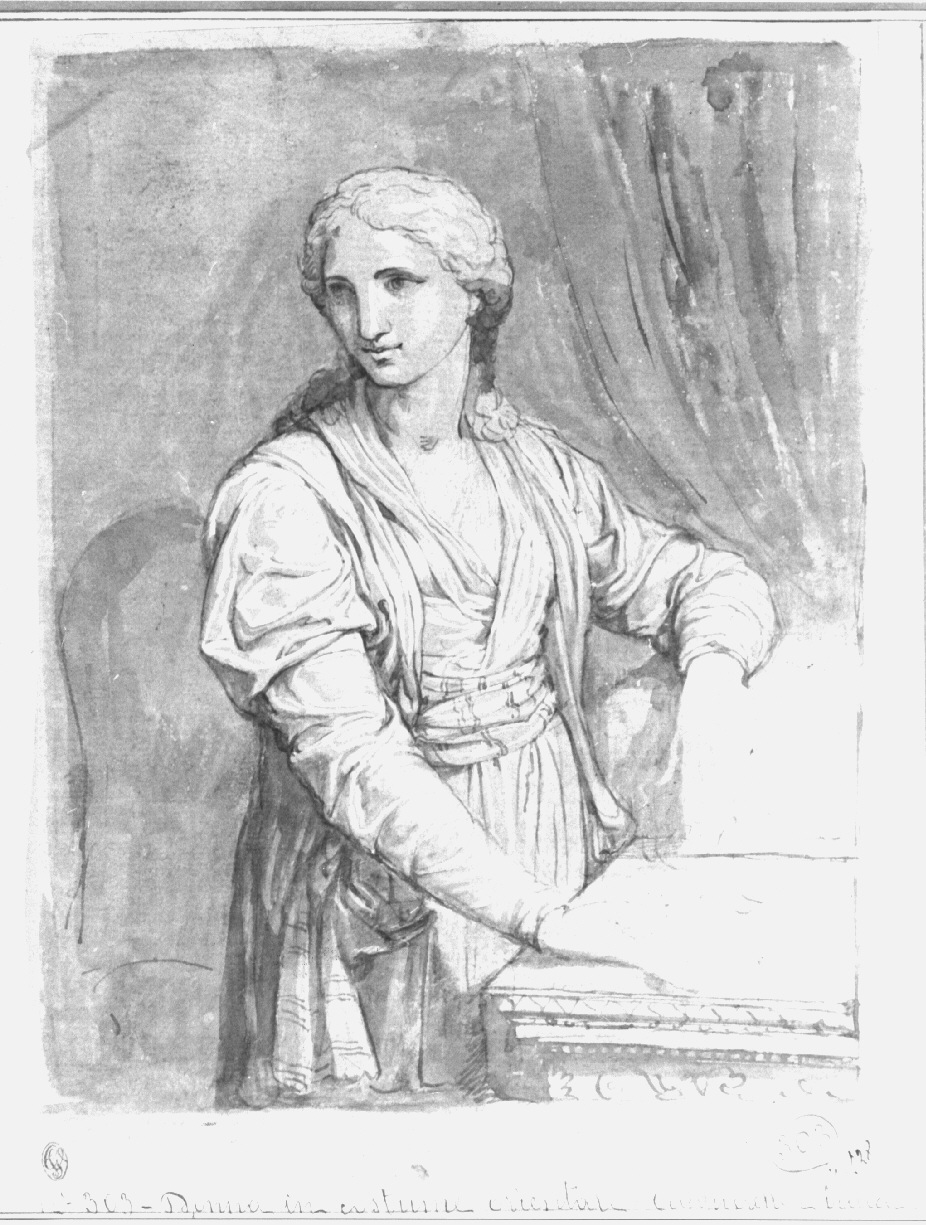 figura femminile (disegno, opera isolata) di Appiani Andrea (sec. XVIII)