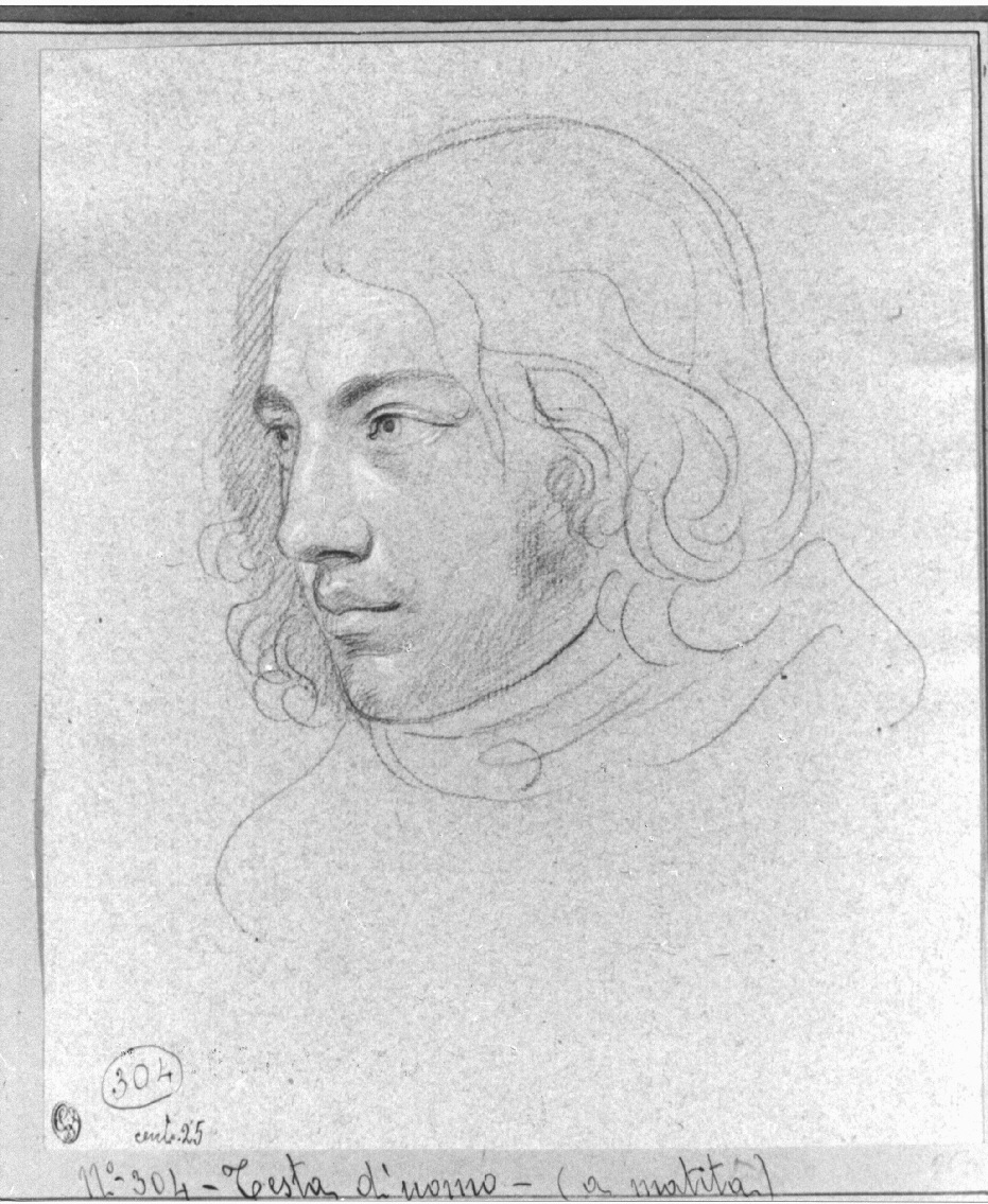 ritratto d'uomo (disegno, opera isolata) di Appiani Andrea (sec. XIX)