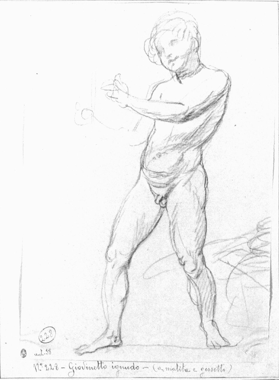 giovane nudo (disegno, opera isolata) di Appiani Andrea (sec. XIX)