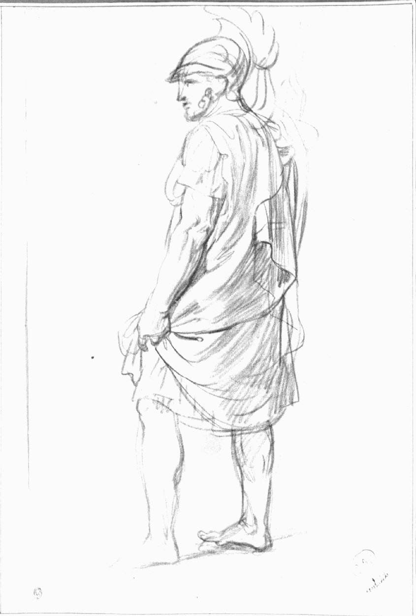 giovane guerriero (disegno, opera isolata) di Appiani Andrea (secc. XVIII/ XIX)