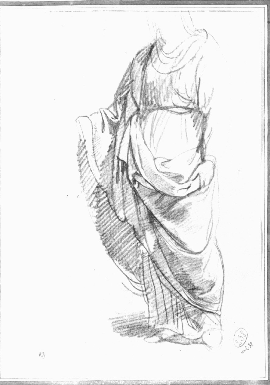 figura femminile panneggiata (disegno, opera isolata) di Appiani Andrea (sec. XVIII)
