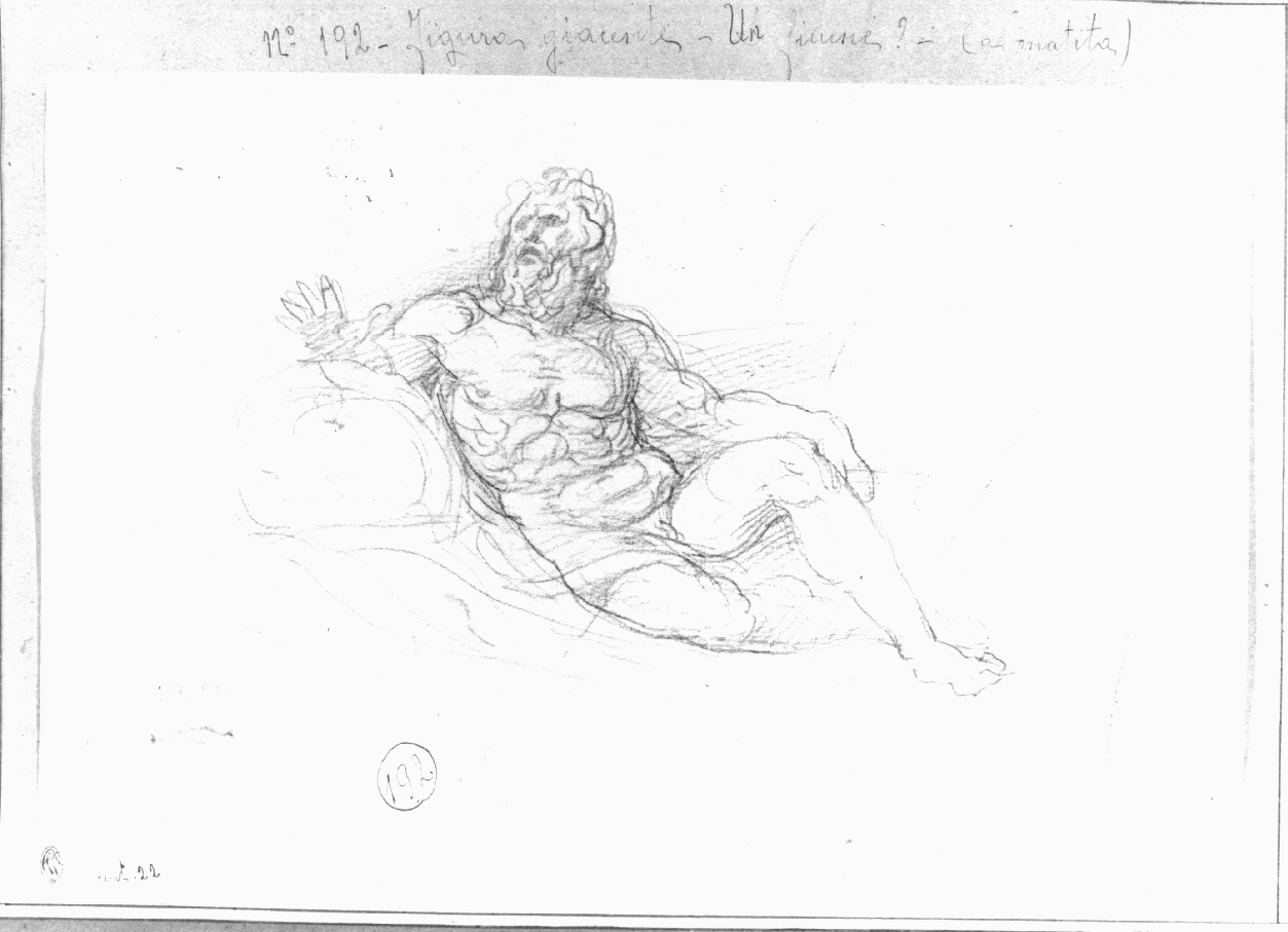 figura maschile (disegno, opera isolata) di Appiani Andrea (sec. XIX)