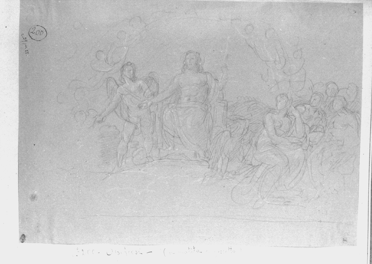 Apoteosi di Napoleone, figure maschili con figure femminili (disegno, opera isolata) di Appiani Andrea (sec. XIX)