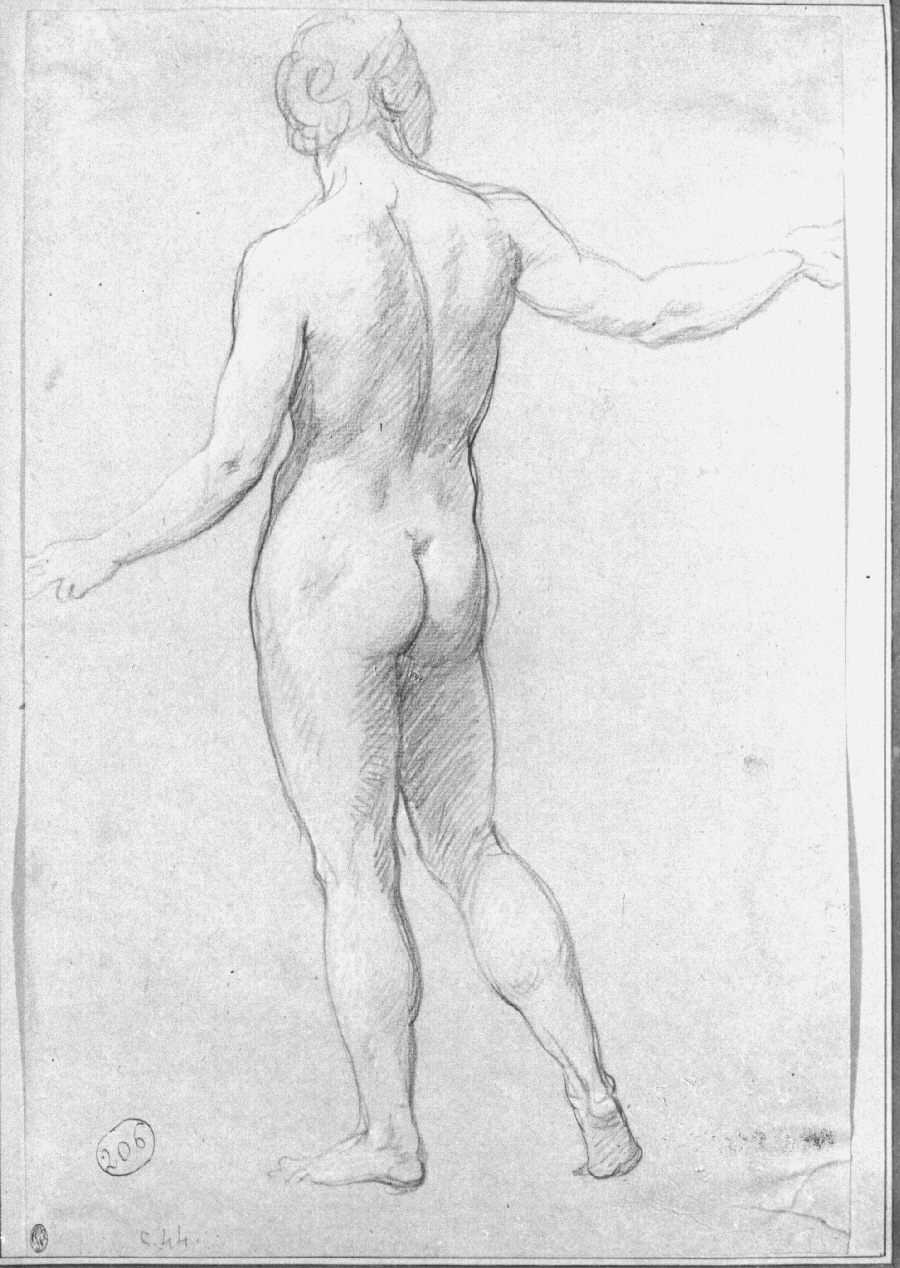 figura femminile nuda (disegno, opera isolata) di Appiani Andrea (sec. XIX)