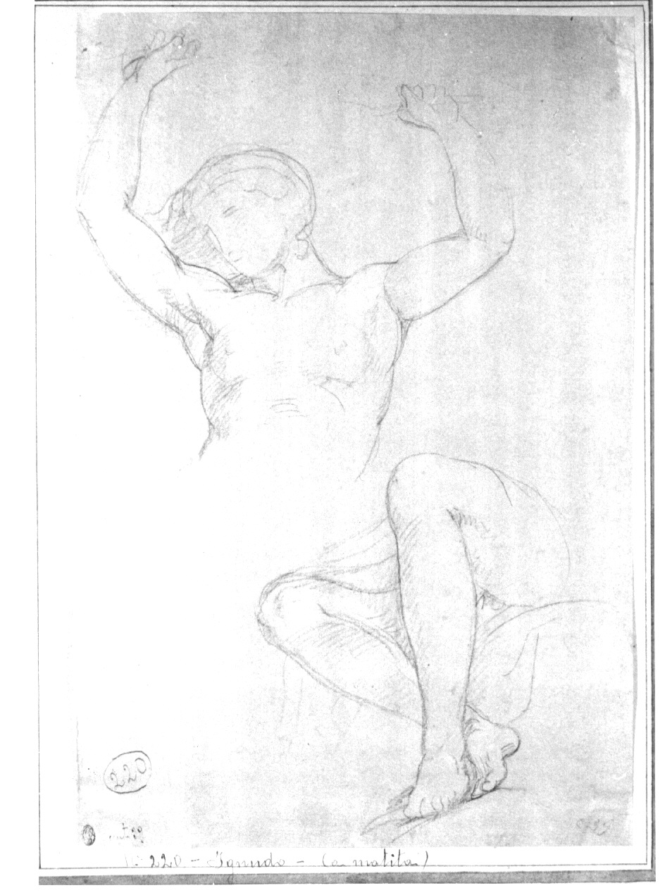 figura femminile nuda (disegno, opera isolata) di Appiani Andrea (secc. XVIII/ XIX)