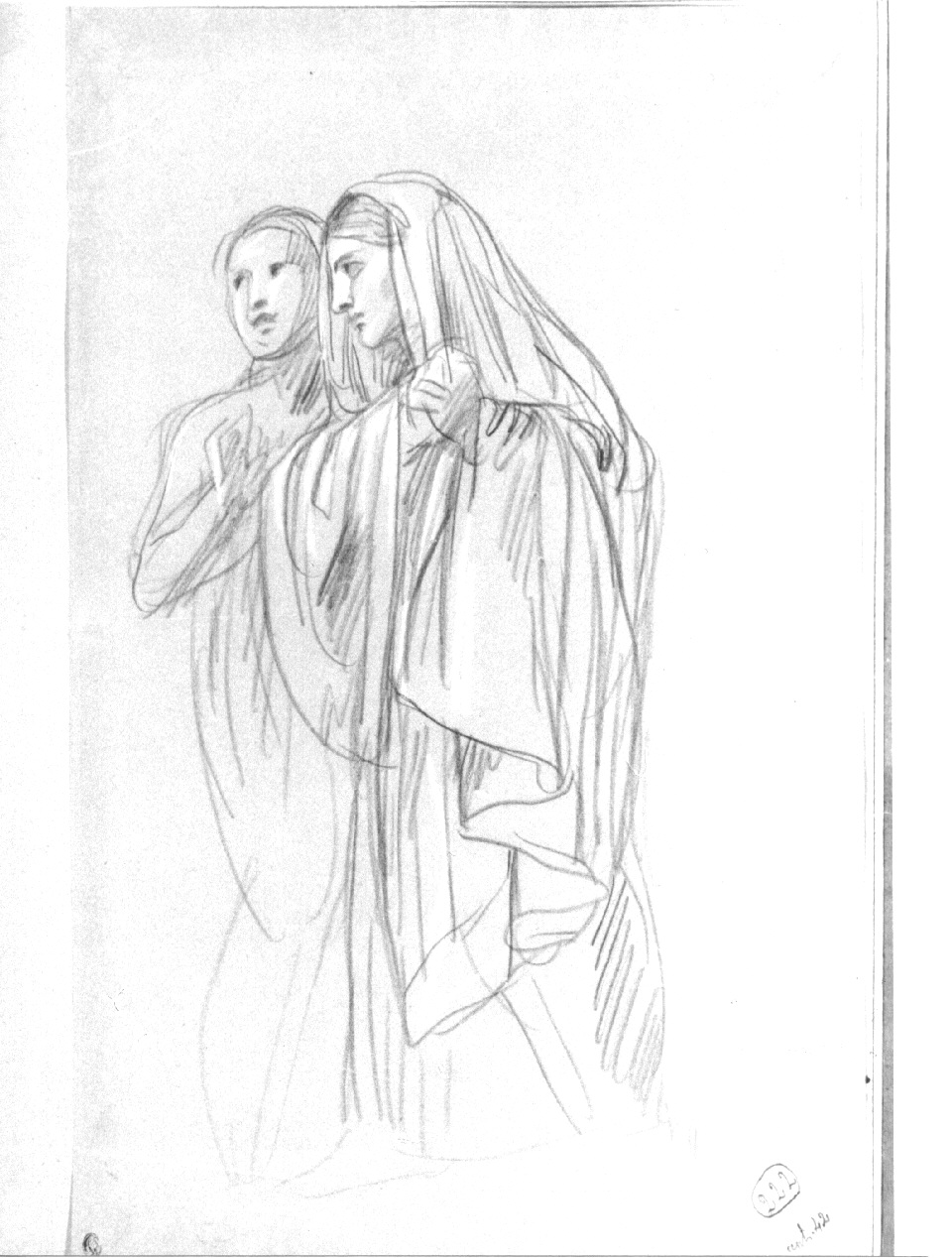 figure femminili panneggiate (disegno, opera isolata) di Appiani Andrea (sec. XIX)