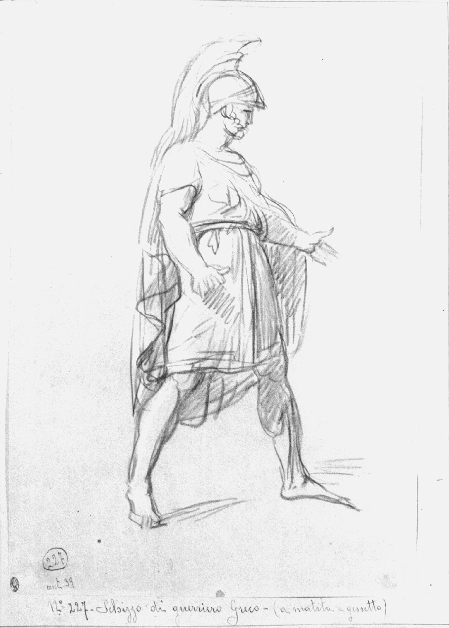 guerriero (disegno, opera isolata) di Appiani Andrea (sec. XIX)