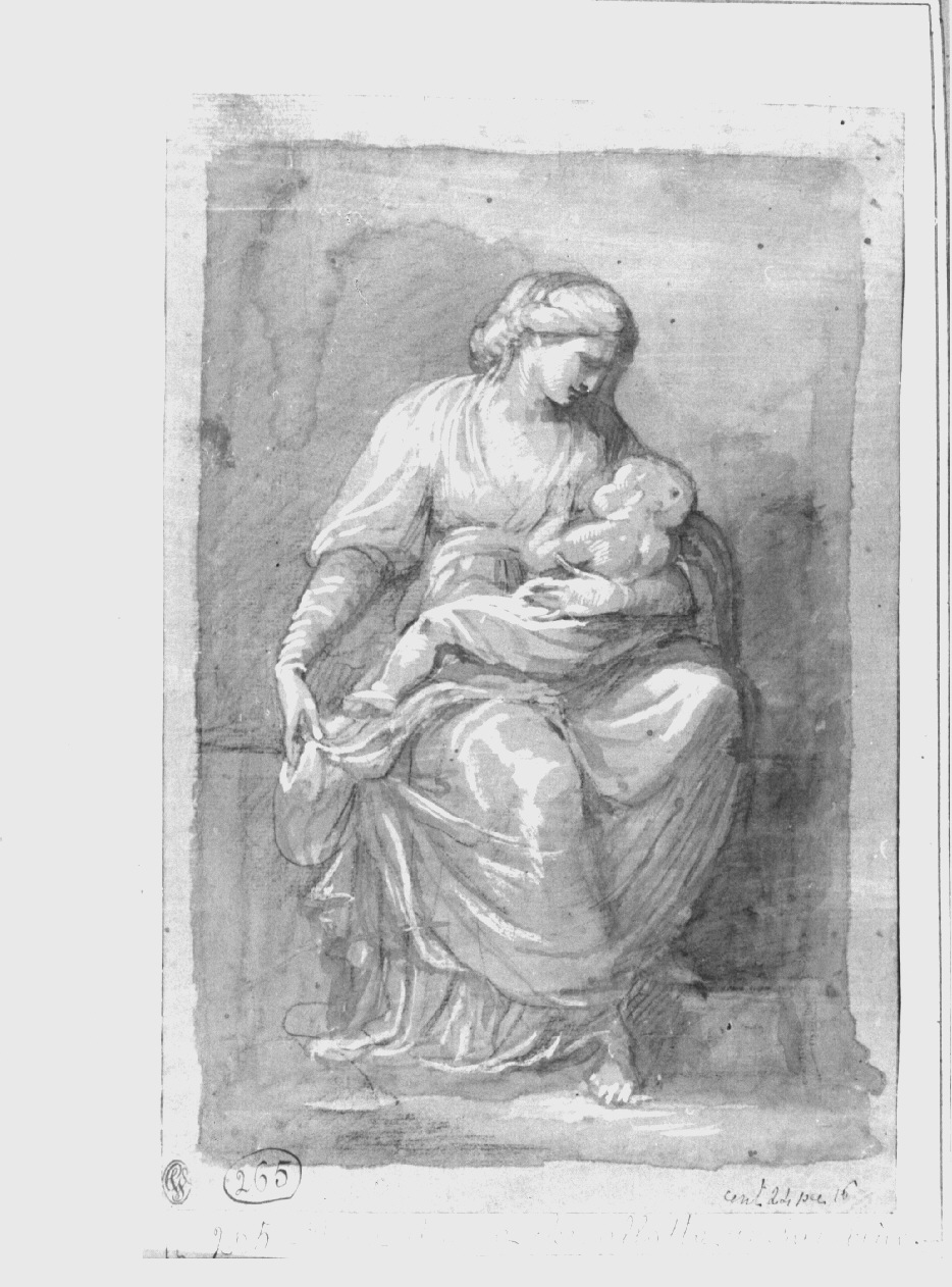 Madonna del latte (disegno, opera isolata) di Appiani Andrea (sec. XVIII)