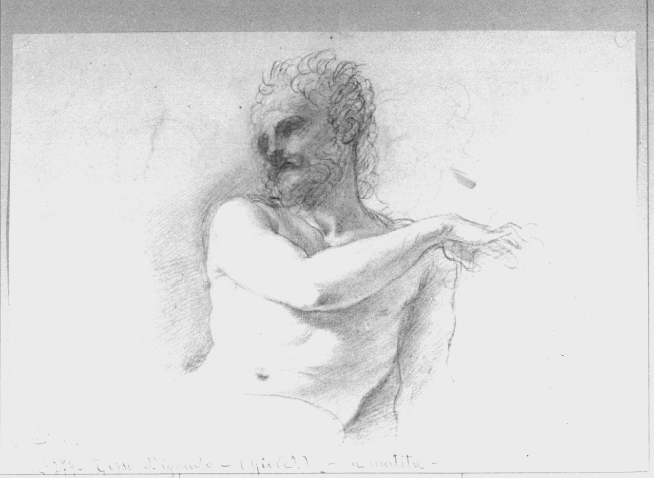 Orologio, busto maschile (disegno, opera isolata) di Appiani Andrea (sec. XVIII)