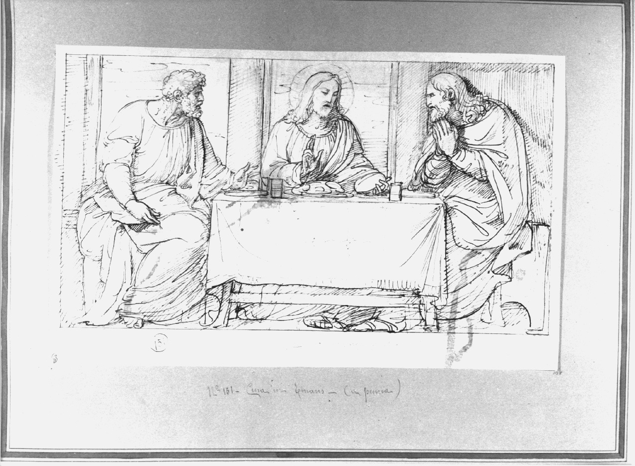 cena in Emmaus (disegno, opera isolata) di Appiani Andrea (sec. XVIII)