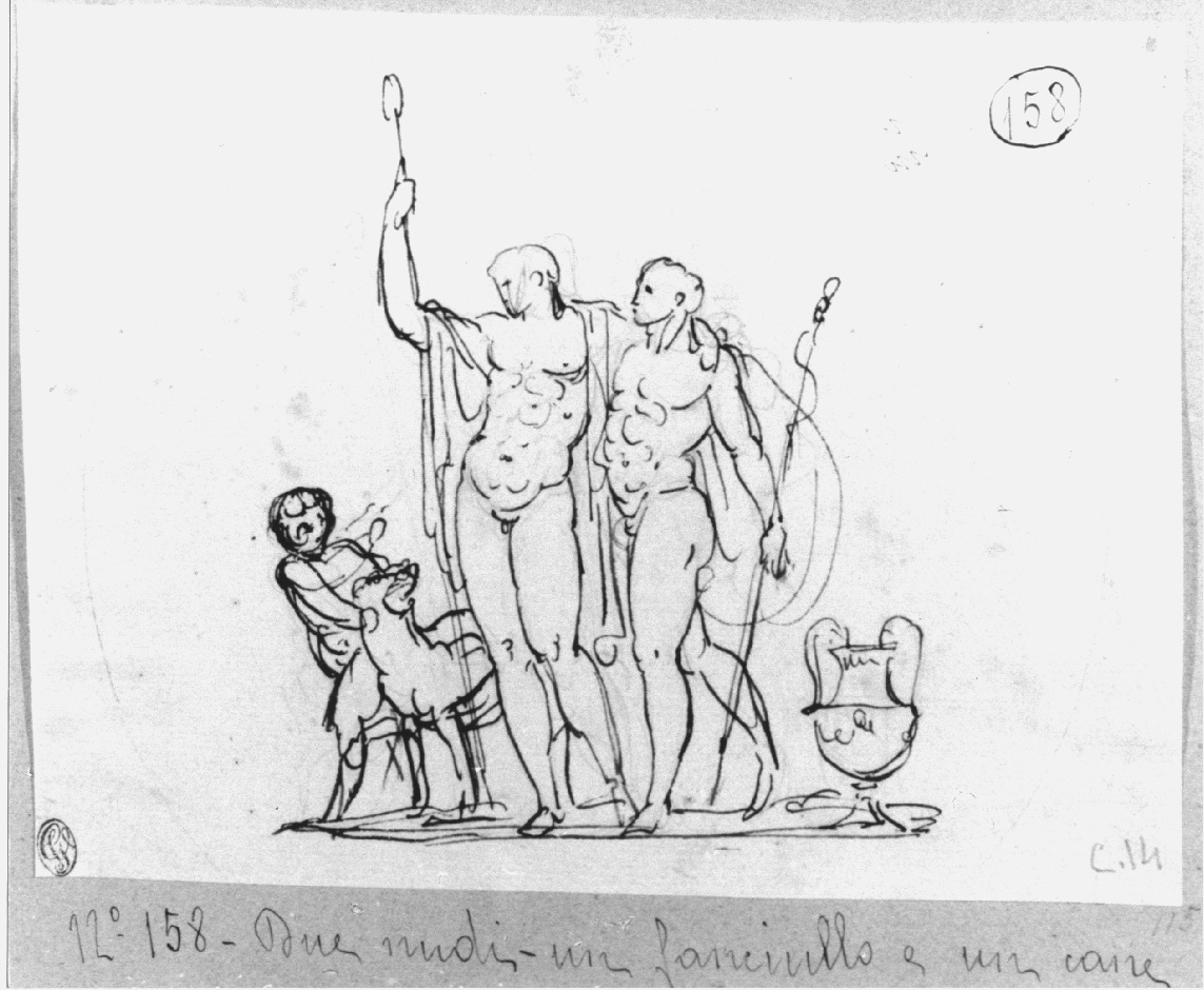 figure maschile (disegno, opera isolata) di Appiani Andrea (secc. XVIII/ XIX)