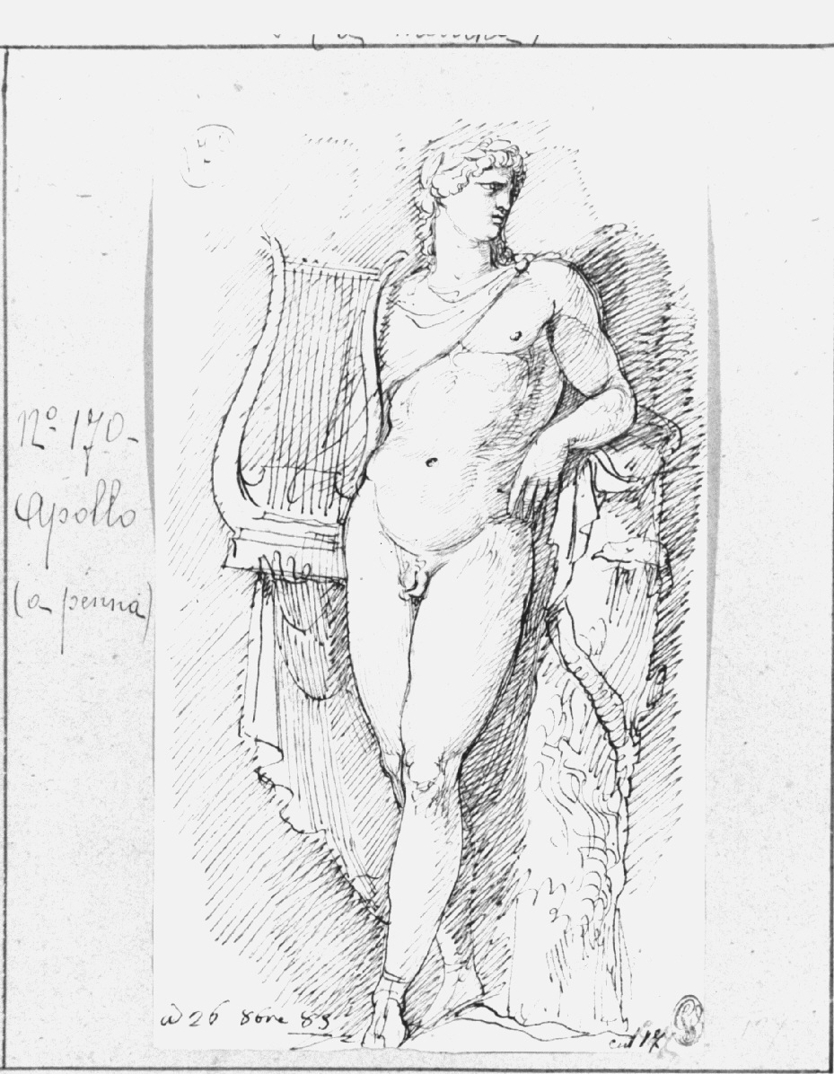 Apollo (disegno, opera isolata) di Appiani Andrea (sec. XVIII)