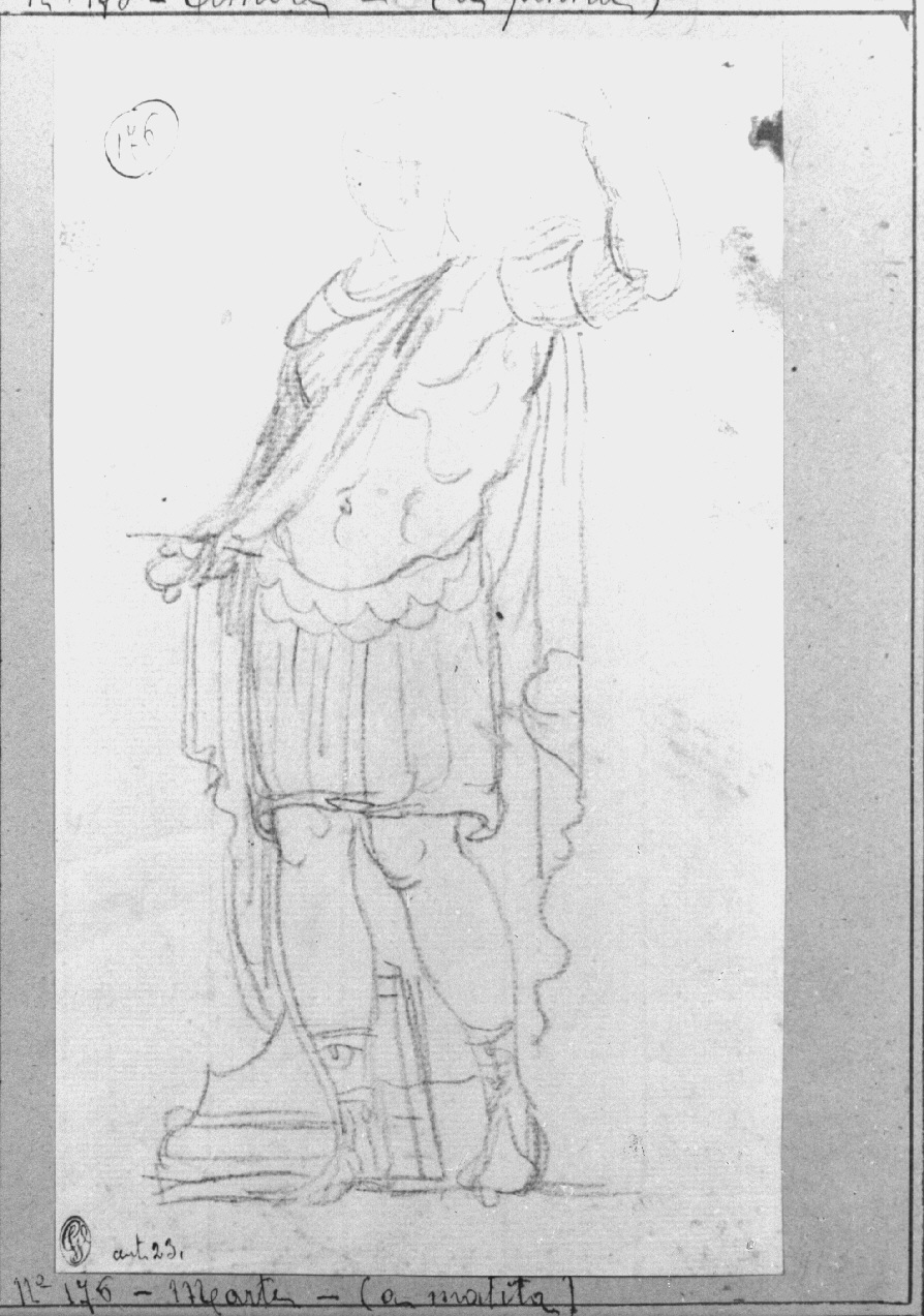 giovane guerriero (disegno, opera isolata) di Appiani Andrea (inizio sec. XIX)