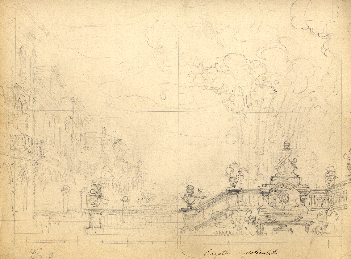 Giardino di Orseolo a Venezia, giardino (disegno, opera isolata) di Ferrario Carlo (sec. XIX)