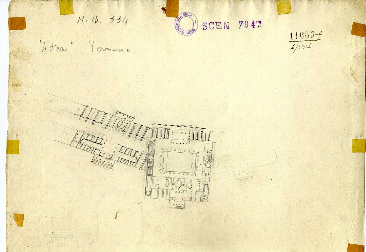 pianta architettonica (disegno, opera isolata) di Ferrario Carlo (sec. XIX)