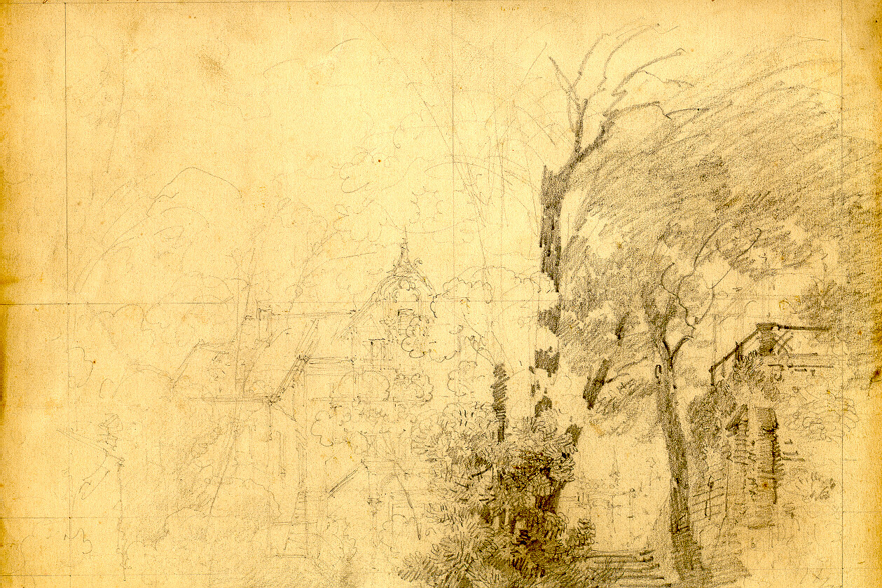 Il giardino di Margherita, giardino (disegno, opera isolata) di Ferrario Carlo (sec. XIX)