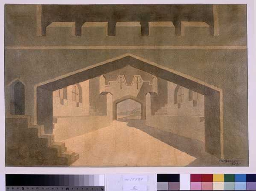 corte di castello (disegno, opera isolata) di Tamberlani Ferdinando (sec. XX)