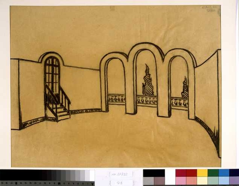 recinzione di giardino (disegno, opera isolata) di Tamberlani Ferdinando (prima metà sec. XX)