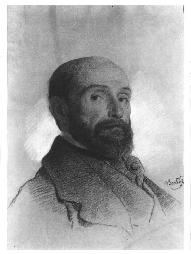 ritratto di A. Vietti (disegno, serie) di Bertini Giuseppe (sec. XIX)