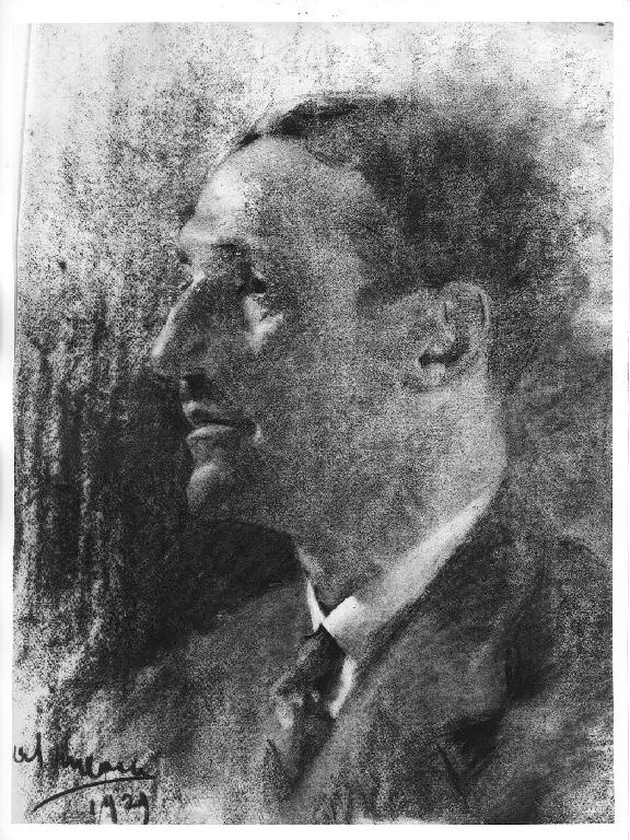 ritratto di Lucio todeschini (?) (disegno, serie) di Simeone Adolfo (sec. XX)