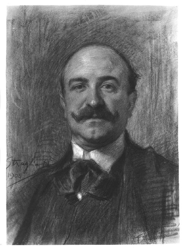 ritratto di Antonio rovescalli (disegno, serie) di Stragliati Carlo (sec. XX)