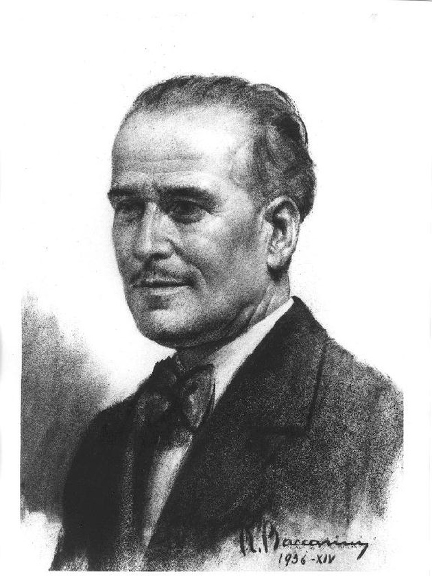 ritratto di Francesco Carini (disegno, serie) di Baccarini Gian Rito (sec. XX)